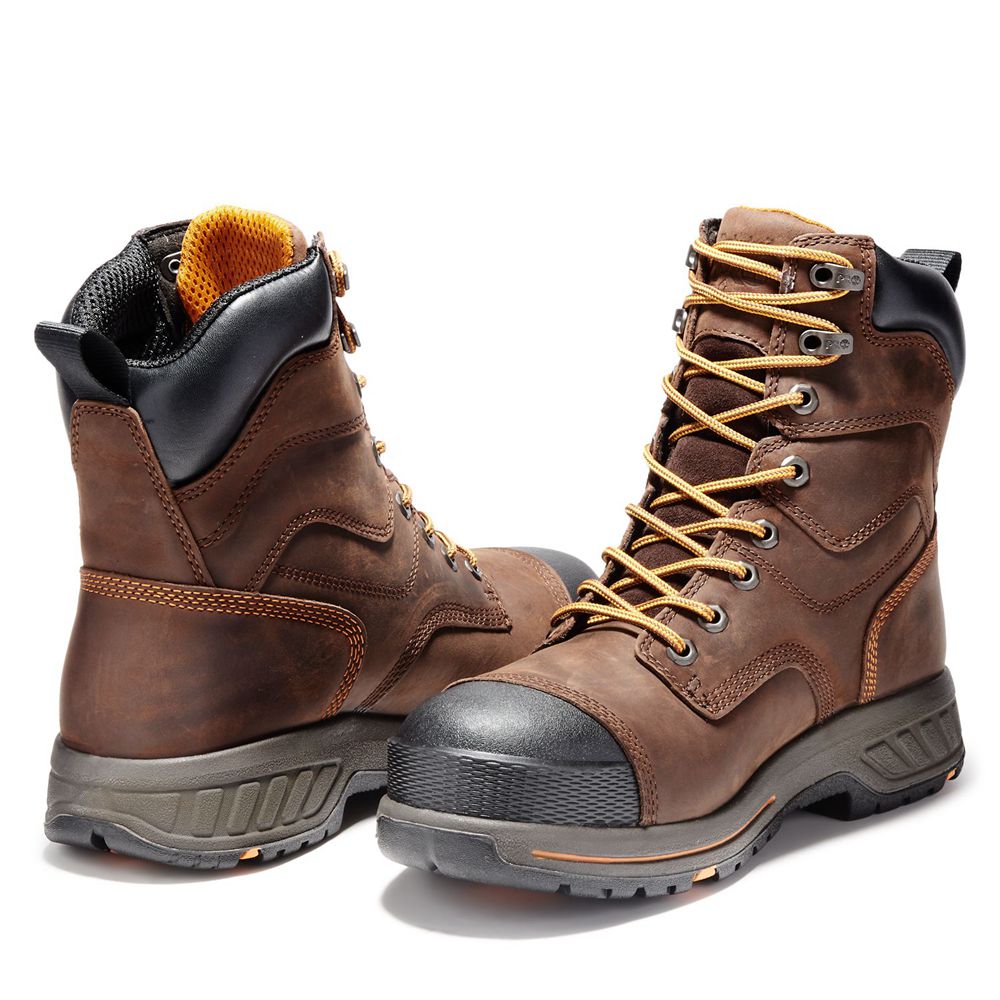 Timberland Mens Work Boots PRO® Helix HD 8\" Soft Toe - Brown/Black - India OG2536490